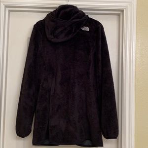 Women’s M hooded North Face zip up